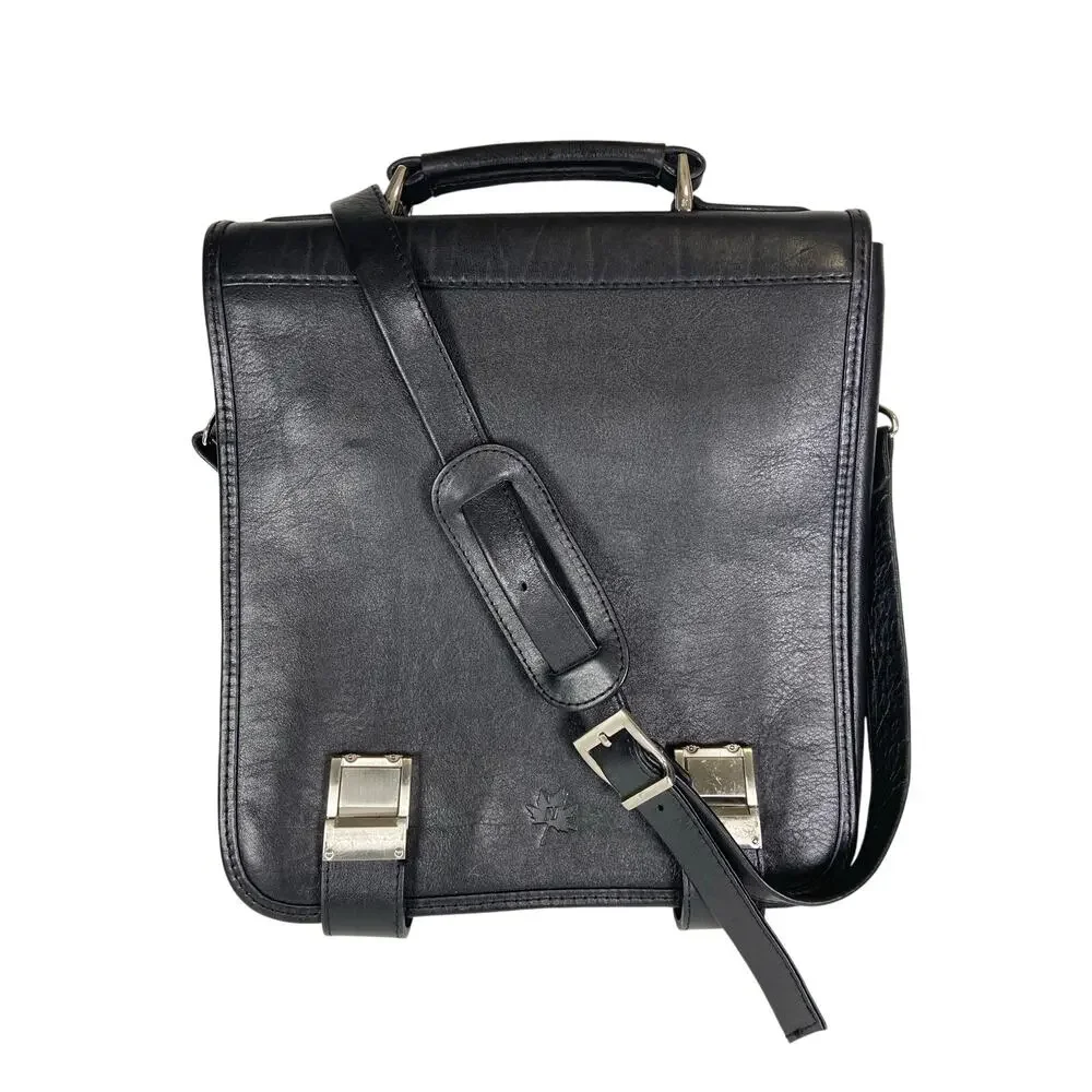 Novin Leather Messenger Book Bag